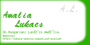 amalia lukacs business card